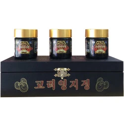 Cao linh chi núi Hàn Quốc cao cấp hộp gỗ đen 3 lọ x 120g gold