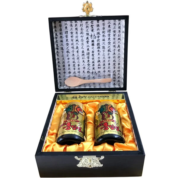 Cao hồng sâm Hàn Quốc hộp gỗ 2 lọ x 250g