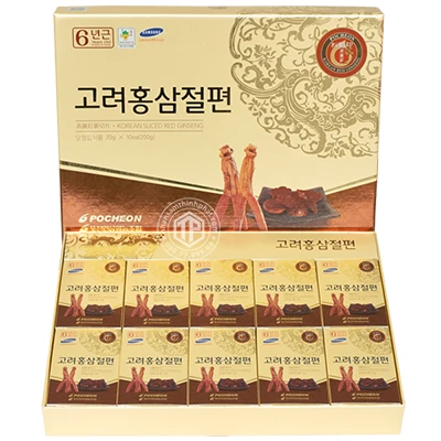 Hồng sâm lát tẩm sâm Hàn Quốc chính hãng Pocheon hộp 200g