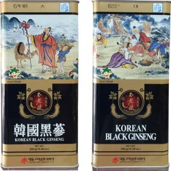 Hắc sâm củ khô 300g hộp thiếc chính hãng Daedong Hàn Quốc
