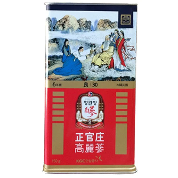 Hồng sâm củ khô KGC 150g 10 củ hộp thiếc hồng sâm Chính phủ Jung Kwan Jang hộp số 30