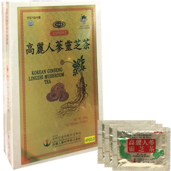 Trà nhân sâm linh chi Hàn Quốc 100 gói