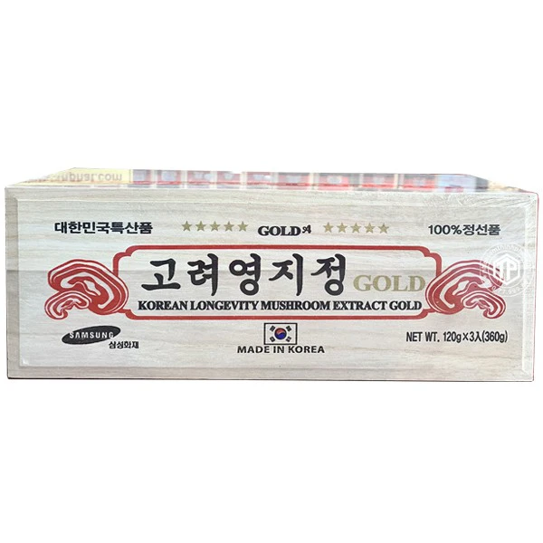 Cao linh chi Hàn Quốc sao vàng Gold hộp gỗ 3 lọ x 120g