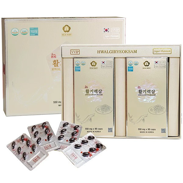 Viên Thiên Sâm Trứng Cá Tầm Hwalgiryeoksam chính hãng 180 Viên