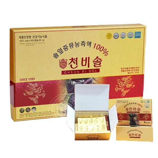 Viên tinh dầu thông đỏ Hàn Quốc Cheon Bi Sol cao cấp hộp 180 viên