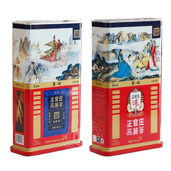 Hồng sâm củ khô KGC 150g 12 củ hộp thiếc hồng sâm Chính phủ Jung Kwan Jang hộp số 40