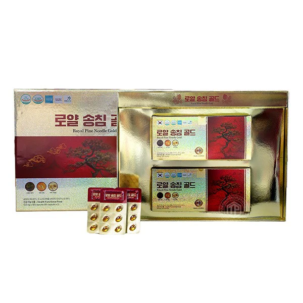 Viên tinh dầu thông đỏ Hàn Quốc cao cấp Royal Pine Needle Gold 180 viên