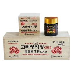 Cao linh chi sao đỏ Hàn Quốc Gold hộp gỗ 3 lọ x 120g