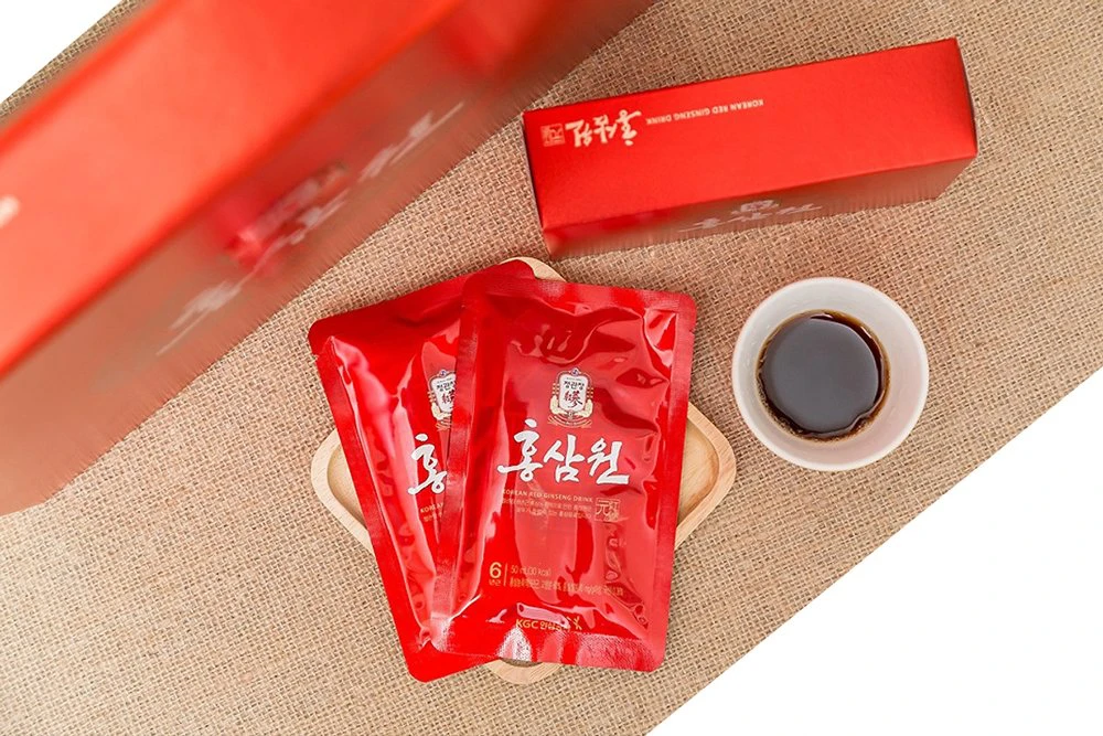 Nước hồng sâm có thiết kế dạng gói nhỏ tiện lợi Nước hồng sâm có thiết kế dạng gói nhỏ tiện lợi