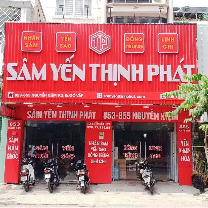Sâm Yến Thịnh Phát: 853 - 855 Nguyễn Kiệm, P.3, Q.Gò Vấp, TP.HCM