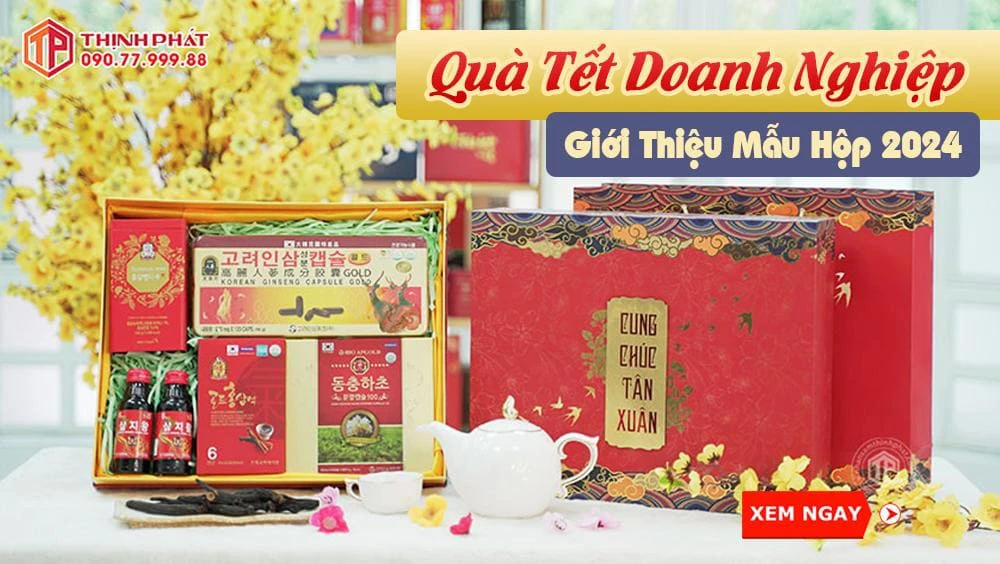 Hộp quà Tết sức khỏe 2024 đến từ Nhân sâm Thịnh Phát thích hợp để doanh nghiệp làm quà tặng đối tác, khách hàng, nhân viên