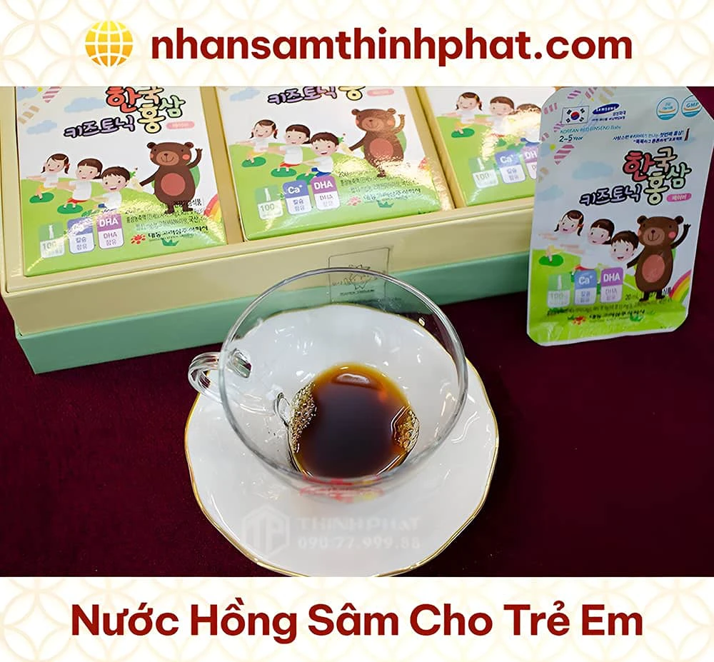 Nước hồng sâm cho trẻ em Nước hồng sâm cho trẻ em