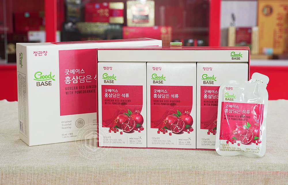 Nước hồng sâm lựu đỏ GoodBase KGC 30 gói x 50 ml Nước hồng sâm lựu đỏ GoodBase KGC 30 gói x 50 ml