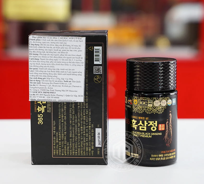 Cao hắc sâm Hàn Quốc 6 năm tuổi lọ 250g Cao hắc sâm Hàn Quốc 6 năm tuổi lọ 250g
