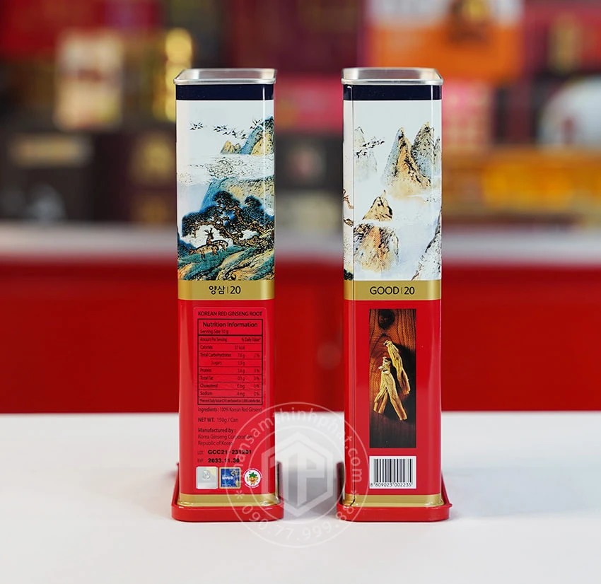 Hồng sâm củ khô KGC 150g 7 củ hộp thiếc hồng sâm Chính phủ Jung Kwan Jang