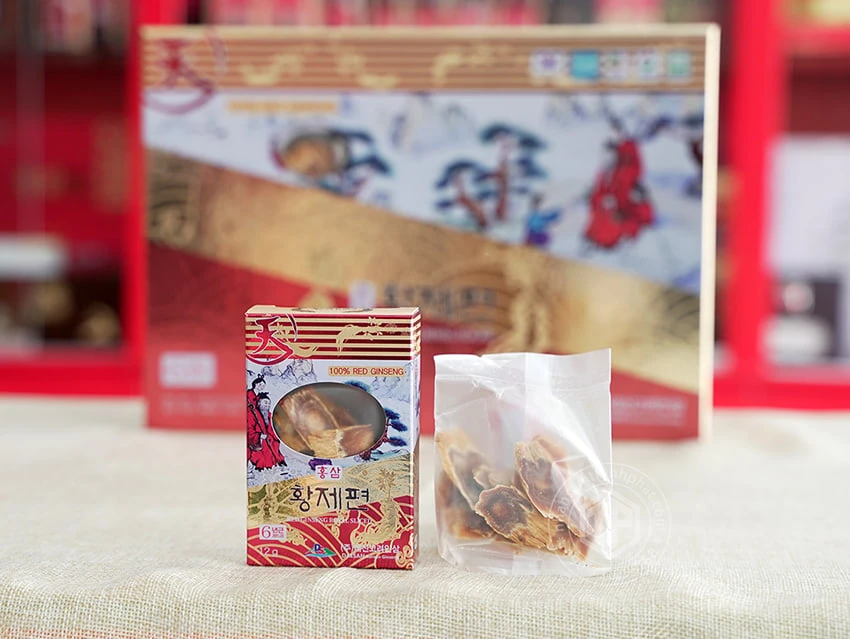 Hồng Sâm Lát Khô Daesan Hàn Quốc hộp 120g Hồng Sâm Lát Khô Daesan Hàn Quốc hộp 120g