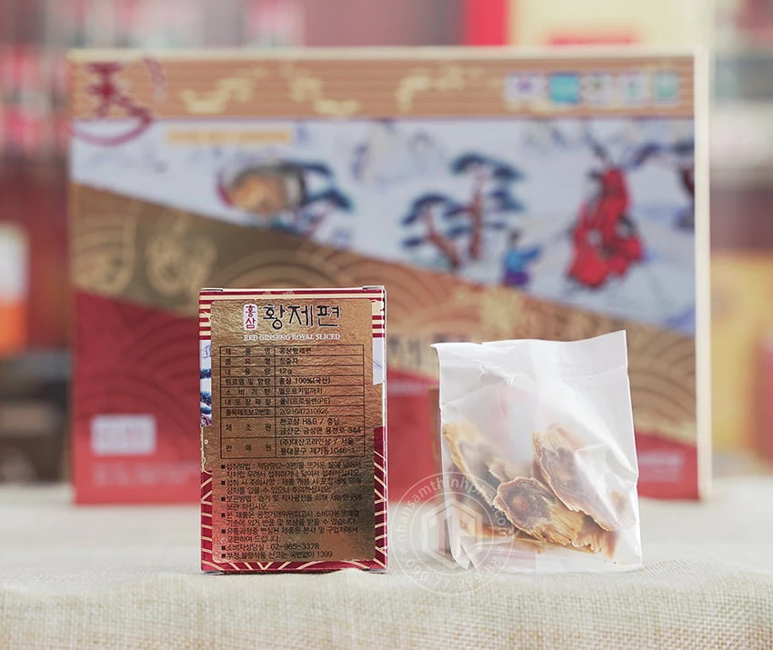 Hồng Sâm Lát Khô Daesan Hàn Quốc hộp 120g Hồng Sâm Lát Khô Daesan Hàn Quốc hộp 120g