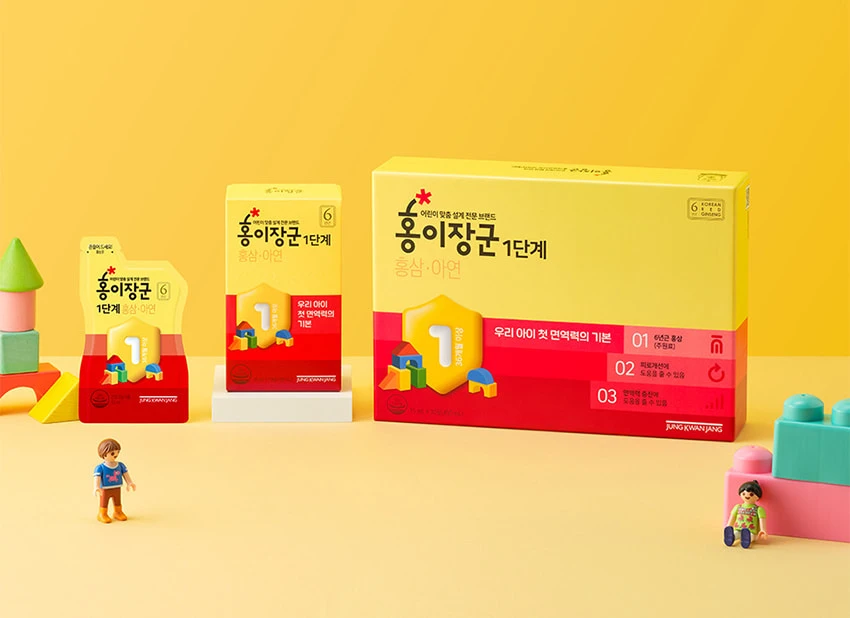 Nước hồng sâm Baby cao cấp cho trẻ em 3 - 4 tuổi Sâm Chính phủ KGC Jung Kwan Jang hộp 30 gói x 15ml