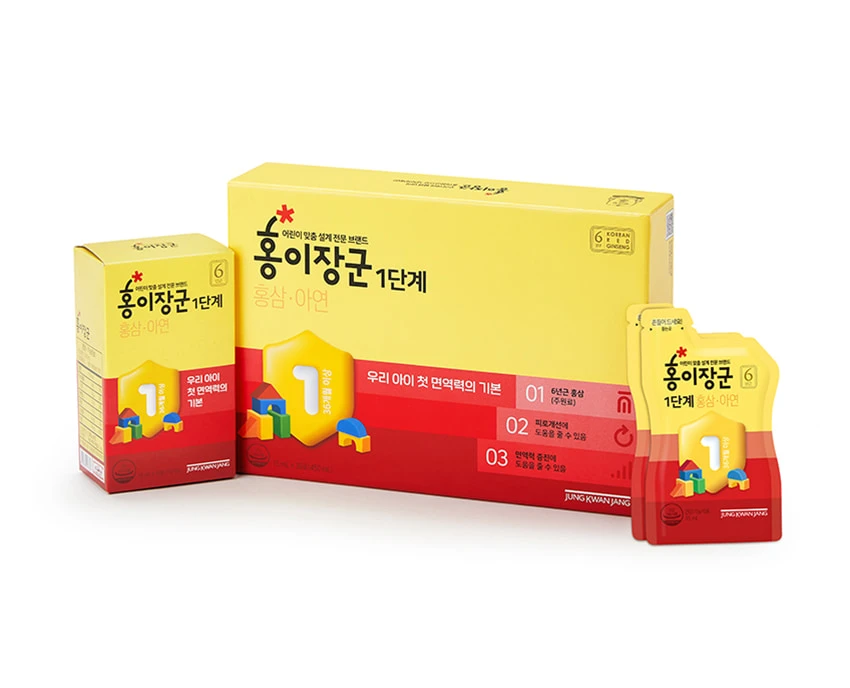 Nước hồng sâm Baby cao cấp cho trẻ em 3 - 4 tuổi Sâm Chính phủ KGC Jung Kwan Jang hộp 30 gói x 15ml