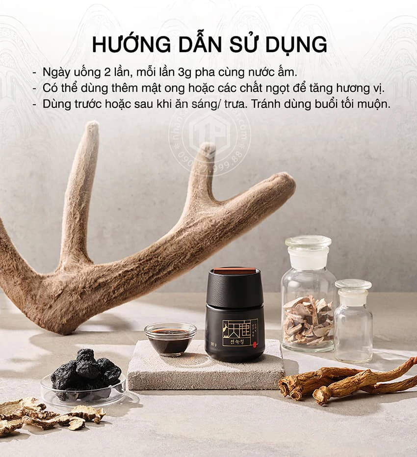 Hướng dẫn sử dụng Cao hồng sâm nhung hươu KGC 180g Sâm chính phủ Jung Kwan Jang