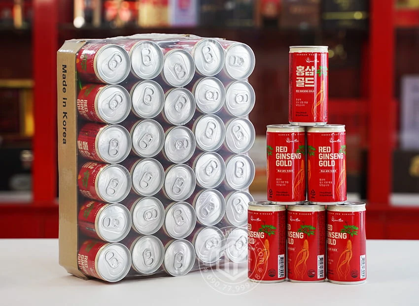 Nước hồng sâm Bio Hàn Quốc thùng 30 lon Nước hồng sâm Bio Hàn Quốc thùng 30 lon