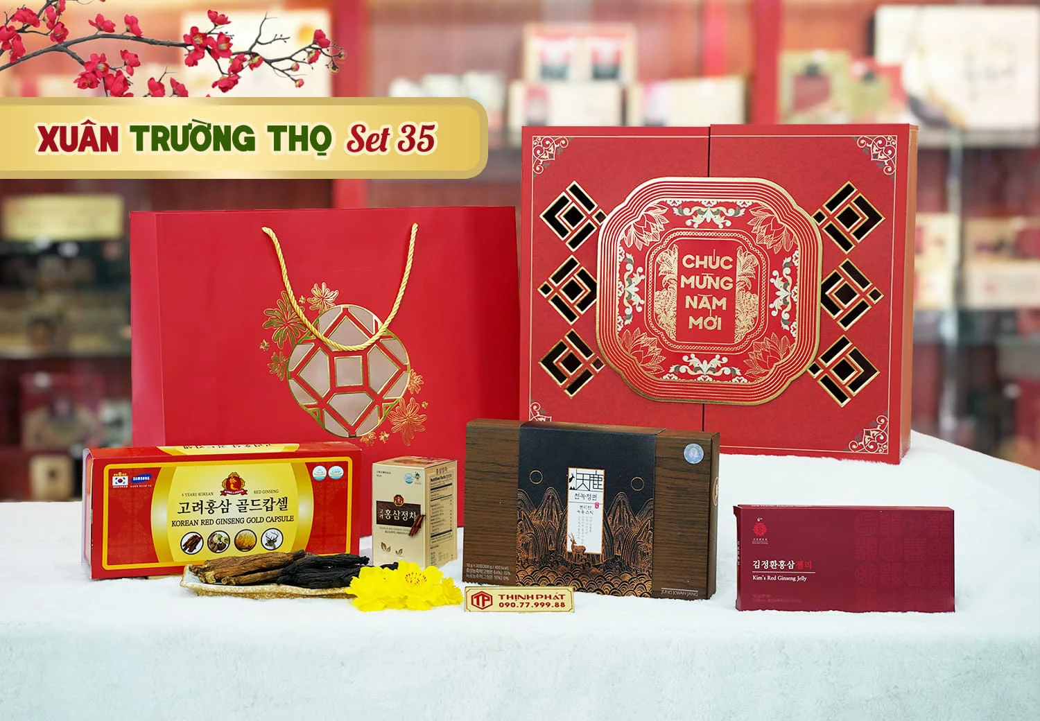 Hộp Quà Xuân Trường Thọ - Set 35 - Quà tặng tết 2025