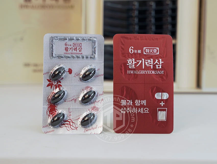 Viên Thiên Sâm Trứng Cá Tầm Hwalgiryeoksam 180 Viên Viên Thiên Sâm Trứng Cá Tầm Hwalgiryeoksam 180 Viên