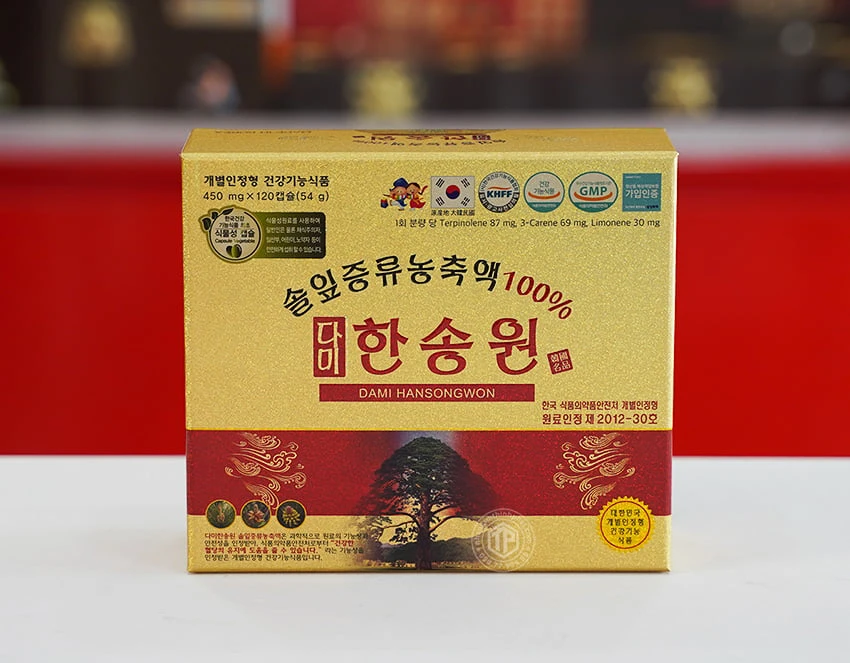 Viên tinh dầu thông đỏ Chính phủ Hàn Quốc Dami Hansongwon cao cấp 120 viên