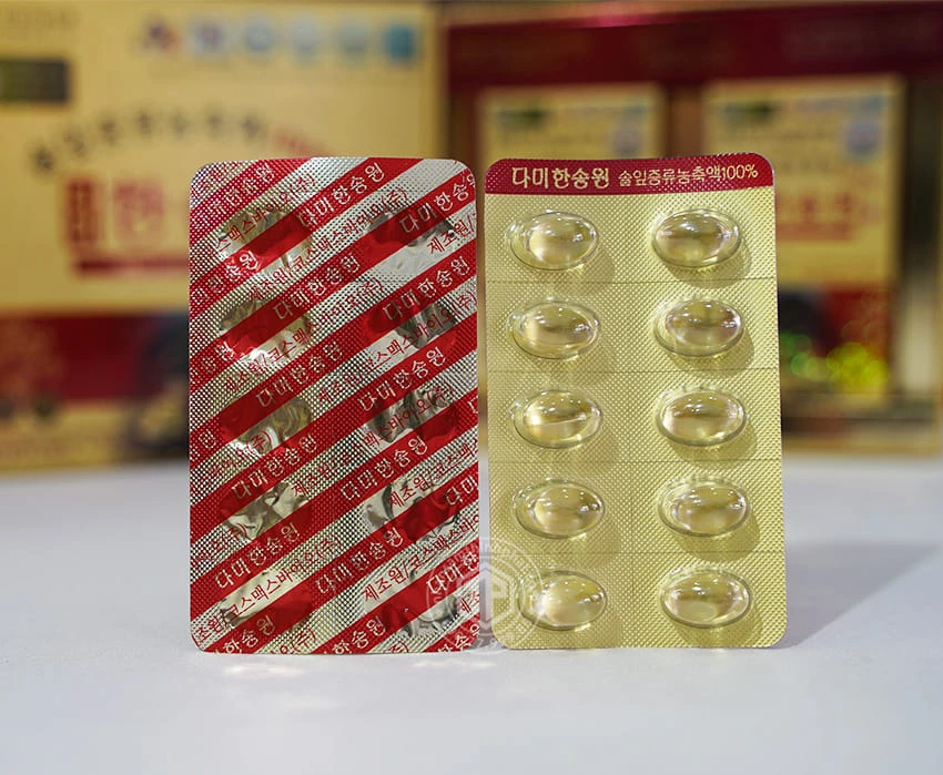 Viên tinh dầu thông đỏ Chính phủ Hàn Quốc Dami Hansongwon cao cấp 120 viên