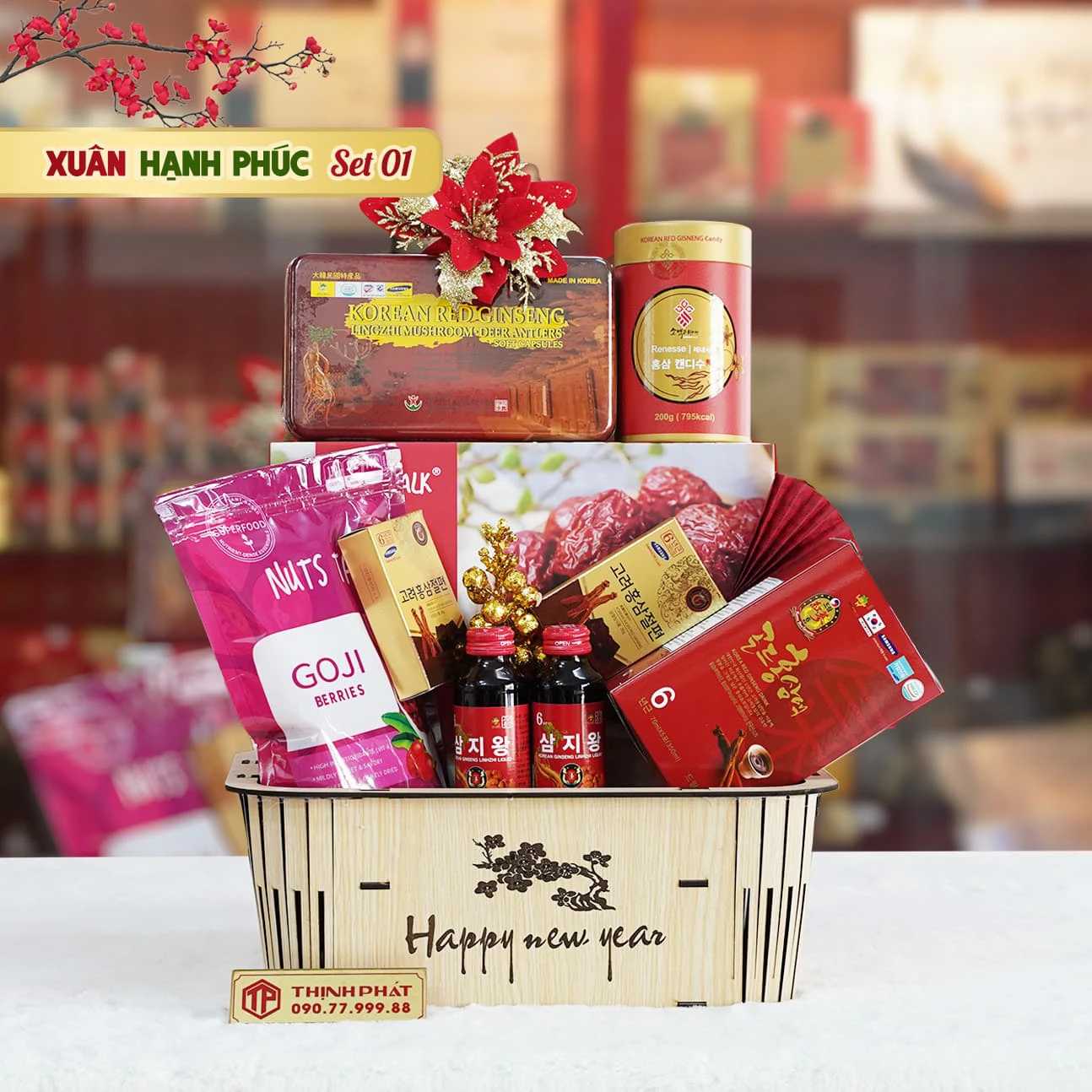 Giỏ Quà Xuân Hạnh Phúc Set 1