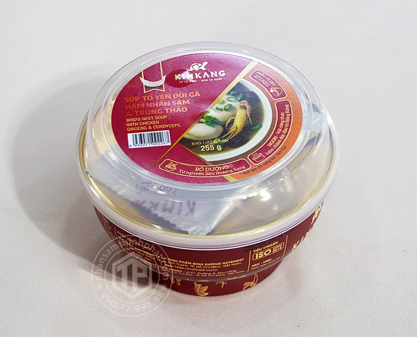 Súp tổ yến đùi gà nhân sâm đông trùng hộp 6 chén x 255g