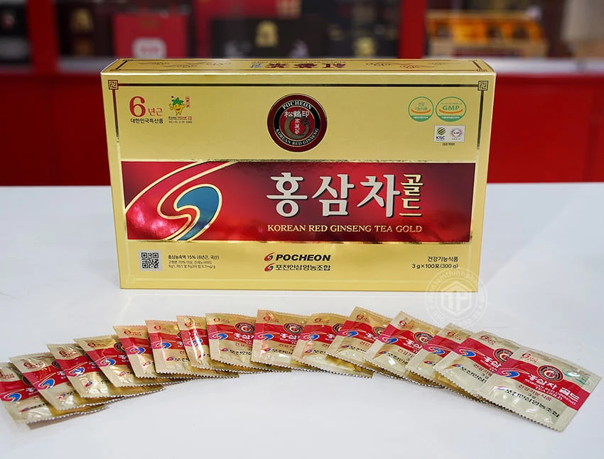 Trà hồng sâm Hàn Quốc Pocheon hộp 100 gói
