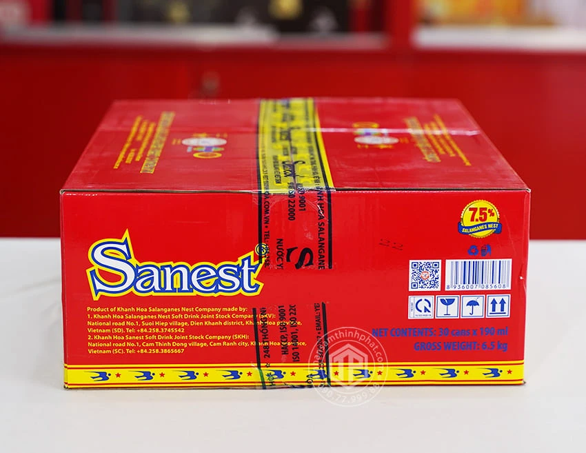 Nước yến Sanest thùng 30 lon Nước yến Sanest thùng 30 lon