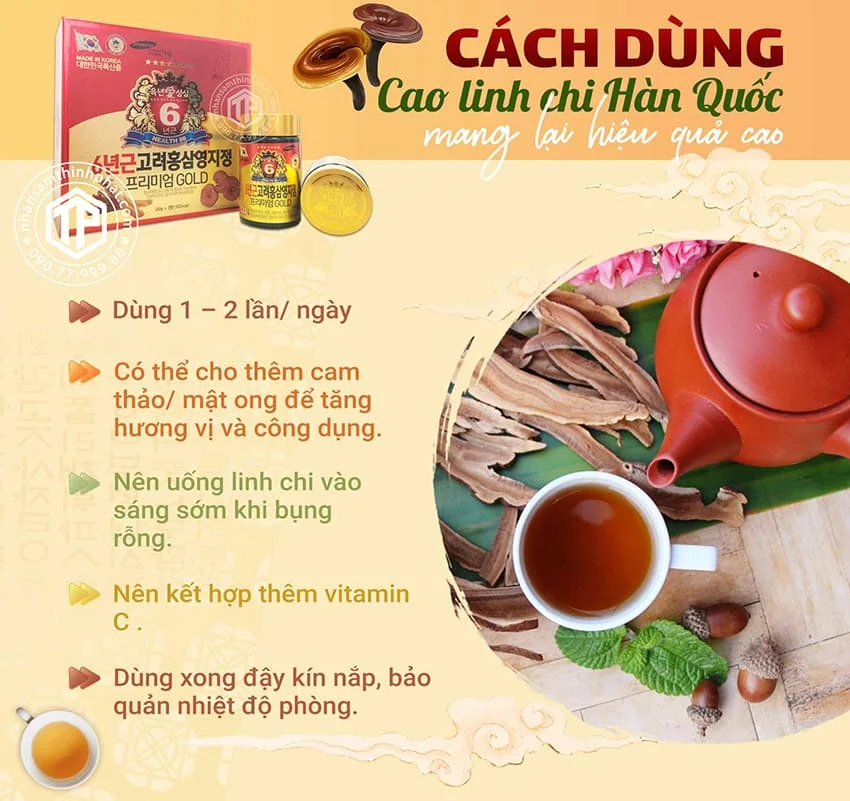 Cách dùng cao linh chi Hàn Quốc mang lại hiệu quả cao