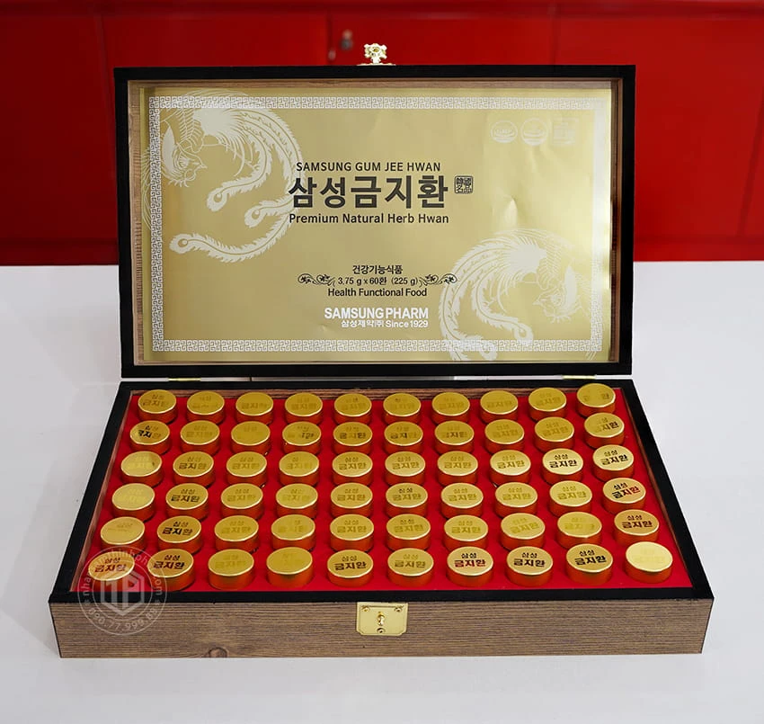 An cung ngưu hoàng hoàn Hàn Quốc tuần hoàn não hộp gỗ 60 viên An cung ngưu hoàng hoàn Hàn Quốc tuần hoàn não hộp gỗ 60 viên