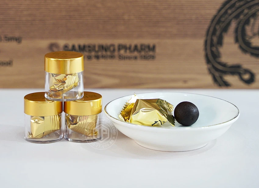 An cung ngưu hoàng hoàn Hàn Quốc tuần hoàn não hộp gỗ 60 viên An cung ngưu hoàng hoàn Hàn Quốc tuần hoàn não hộp gỗ 60 viên
