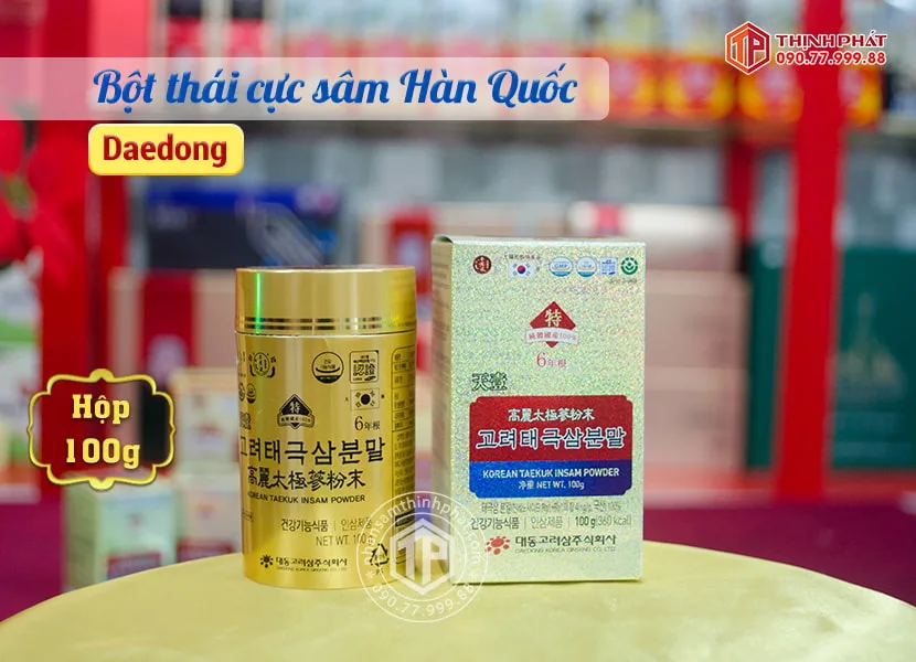 Bột thái cực sâm Hàn Quốc Daedong lọ 100g
