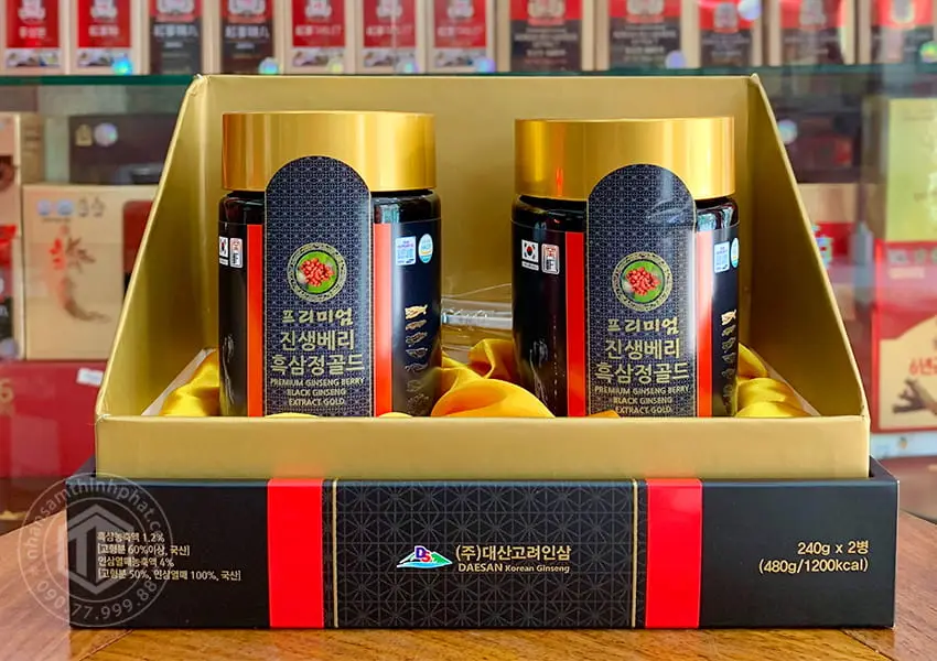 Cao hắc sâm Hàn Quốc cao cấp Daesan 2 lọ x 240g