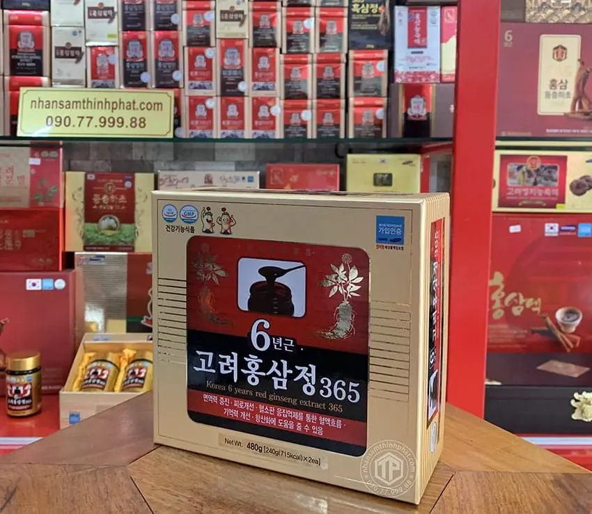 Cao hồng sâm 365 chính hãng Hàn Quốc hộp 2 lọ 240g