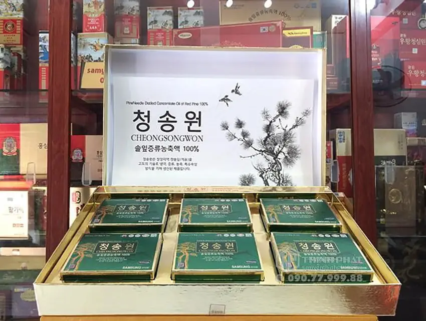 Viên tinh dầu thông đỏ Hàn Quốc Cheong Song Won hộp 180 viên hộp xanh