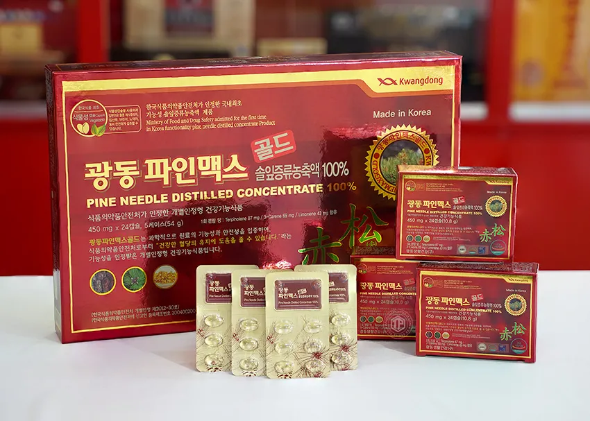 Viên Tinh Dầu Thông Đỏ Hàn Quốc Kwangdong Chính hãng 120 Viên Cao cấp chất lượng