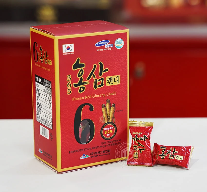 Kẹo hồng sâm Hàn Quốc hộp giấy 200g 