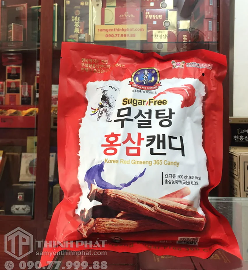 Kẹo hồng sâm Hàn Quốc không đường 365 500g