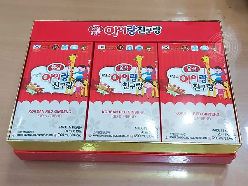 Nước hồng sâm hươu cao cổ dành cho trẻ chính hãng Bio nước sâm Hàn Quốc chính hãng cho trẻ em
