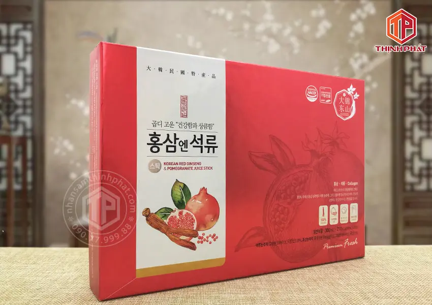 Nước lựu hồng sâm collagen chính hãng Daedong Hàn Quốc hộp 30 gói x 10ml
