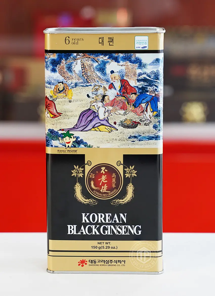 Hắc sâm củ khô 150g hộp thiếc chính hãng Daedong Hàn Quốc Hắc sâm củ khô 150g hộp thiếc chính hãng Daedong Hàn Quốc