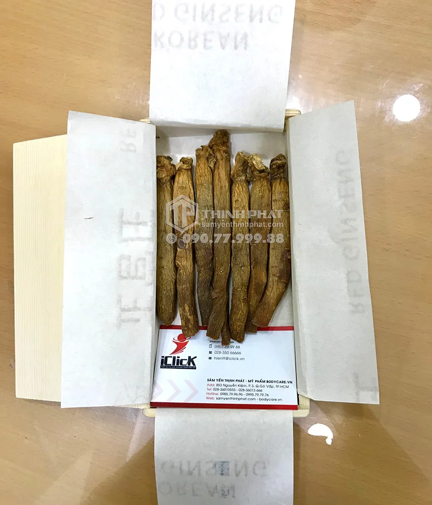 Hồng sâm củ khô KGC 150g 7 củ hộp thiếc hồng sâm Chính phủ Jung Kwan Jang