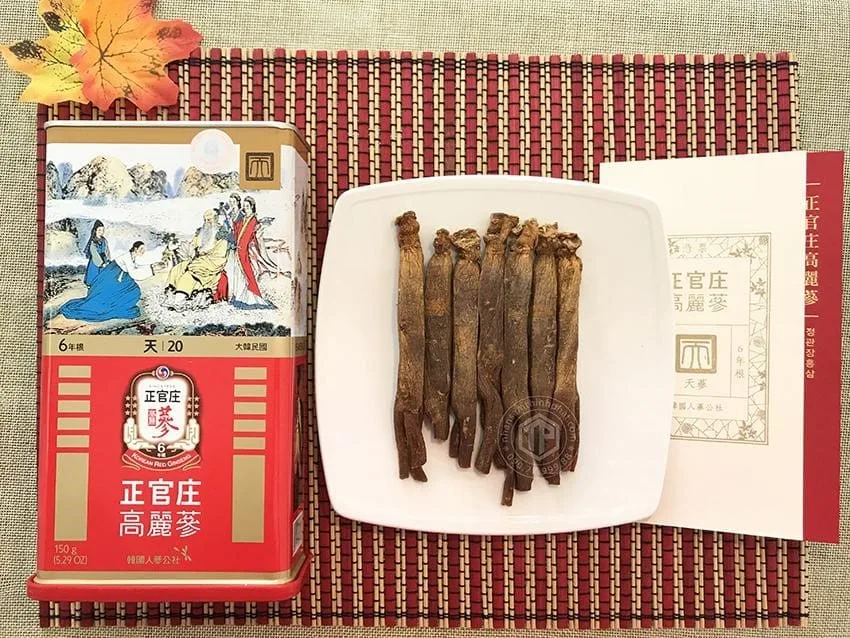 Thiên sâm chính phủ KGC Jung Kwan Jang thượng hạng Heaven 150g 7 củ Thiên sâm chính phủ KGC Jung Kwan Jang thượng hạng Heaven 150g 7 củ