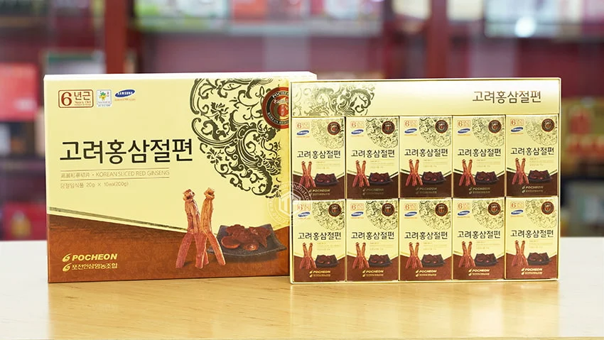 Hồng sâm lát tẩm mật ong sâm Hàn Quốc chính hãng Pocheon hộp 200g Hồng sâm lát tẩm mật ong sâm Hàn Quốc chính hãng Pocheon hộp 200g