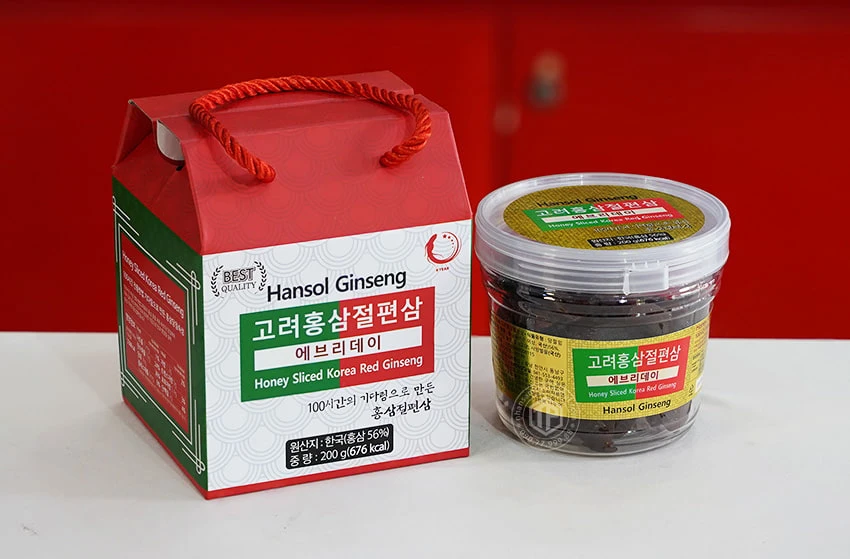 Sâm lát tẩm mật ong Hàn Quốc hộp 200g